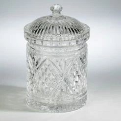 New 🤩 Kitchen & Dining Godinger Dublin Crystal Biscuit Box 🎉