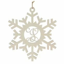 Wholesale 🧨 Department-56 Home Decor Department 56 17in. Hanging J Monogram Snowflake ❤️