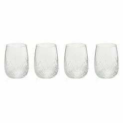 Cheapest 🔥 Kitchen & Dining Godinger Set Of 4 Dublin Stemless Wine Glasses 🎉