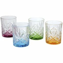 Flash Sale 🔥 Kitchen & Dining Godinger Dublin Double Old Fashioned Rainbow Glasses - Set Of 4 🥰