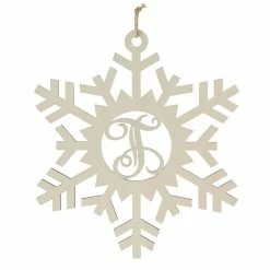 Best Pirce ⭐ Department-56 Home Decor Department 56 17in. Hanging T Monogram Snowflake 🛒