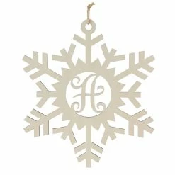 Buy 🤩 Department-56 Home Decor Department 56 17in. Hanging A Monogram Snowflake ✔️