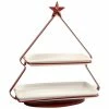 Promo 🎁 Kitchen & Dining Godinger 🎄 Christmas Tree 2-Tier Server 🔥