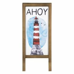 Coupon 🧨 Home Decor Ganz Ahoy Lighthouse Easel Sign 😀